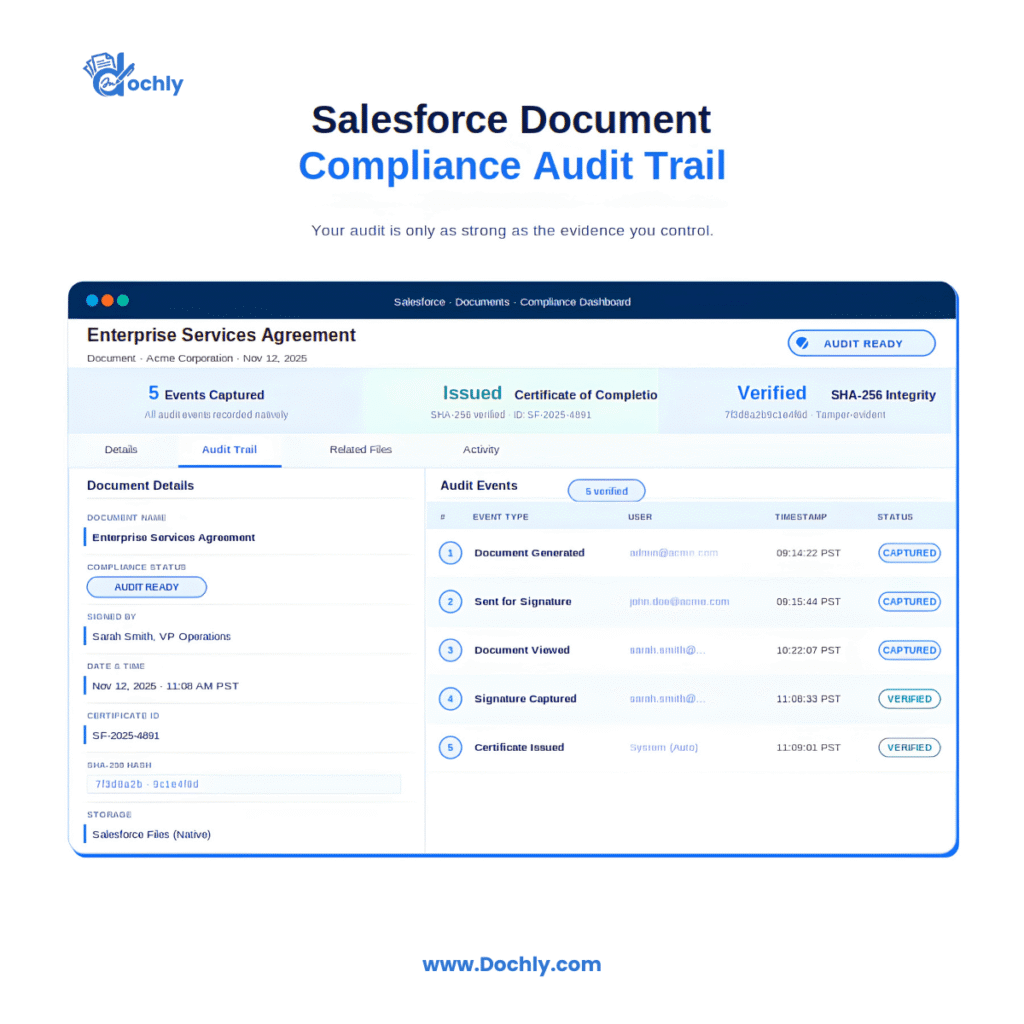 Salesforce Document Compliance Audit Trail